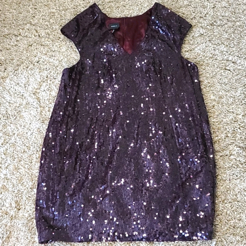 Akris Purple Sequin Dress